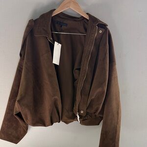 Zara Brown Suede Jacket